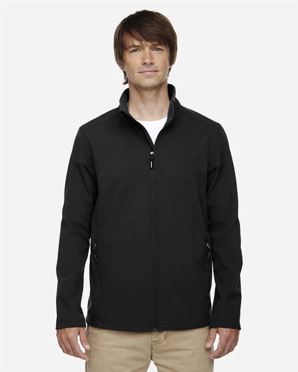 CORE365™ Men's Tall Cruise Two-Layer Fleece Bonded Soft Shell Jacket view 2