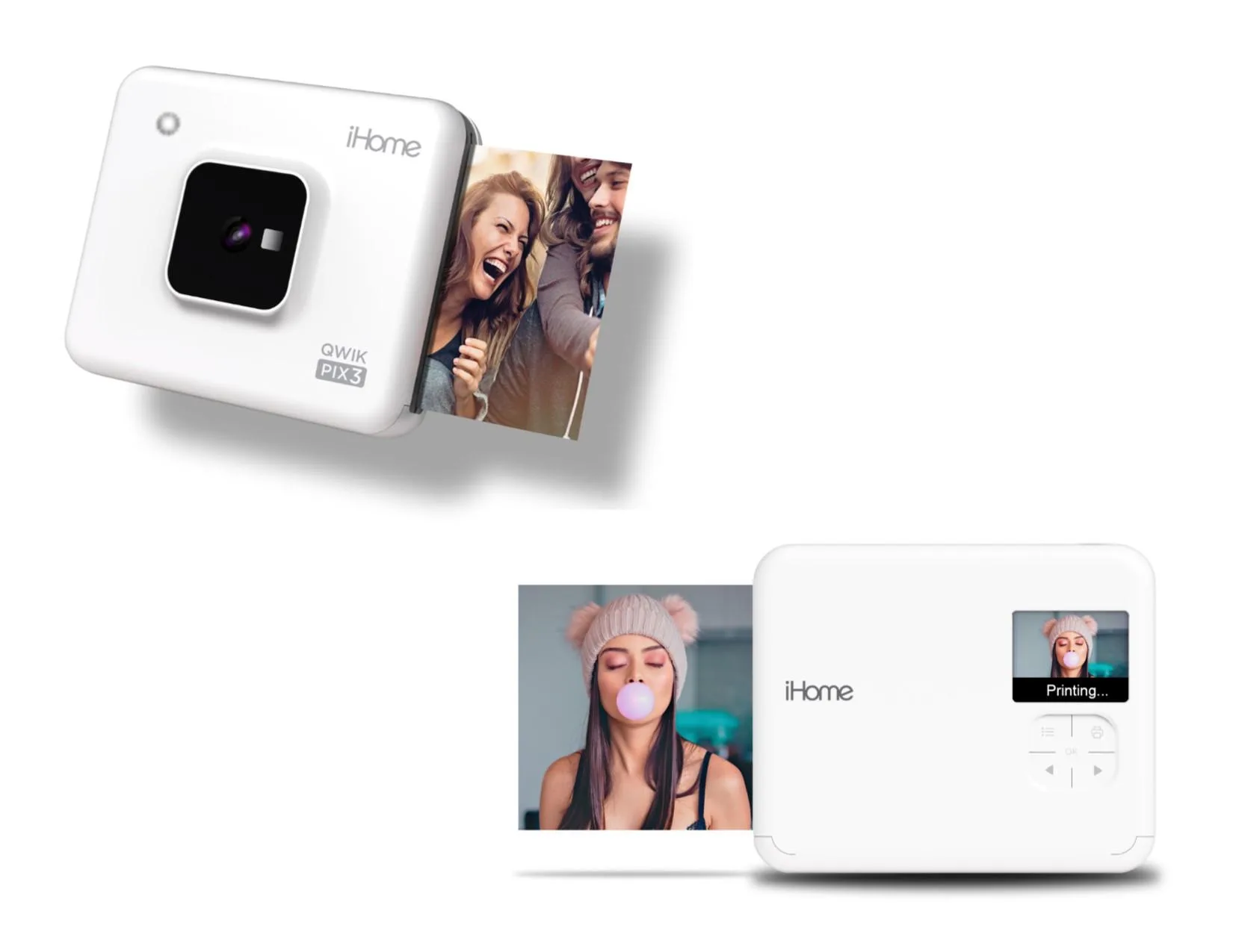 iHome 3"x3" Photo Instant Print 2-in-1 Camera