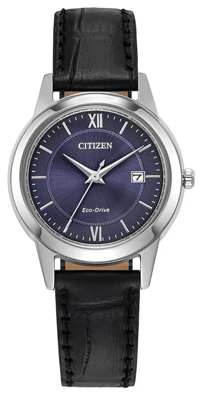 Citizen Watch Ladies' Classic Leather Strap Watch, Blue Dial