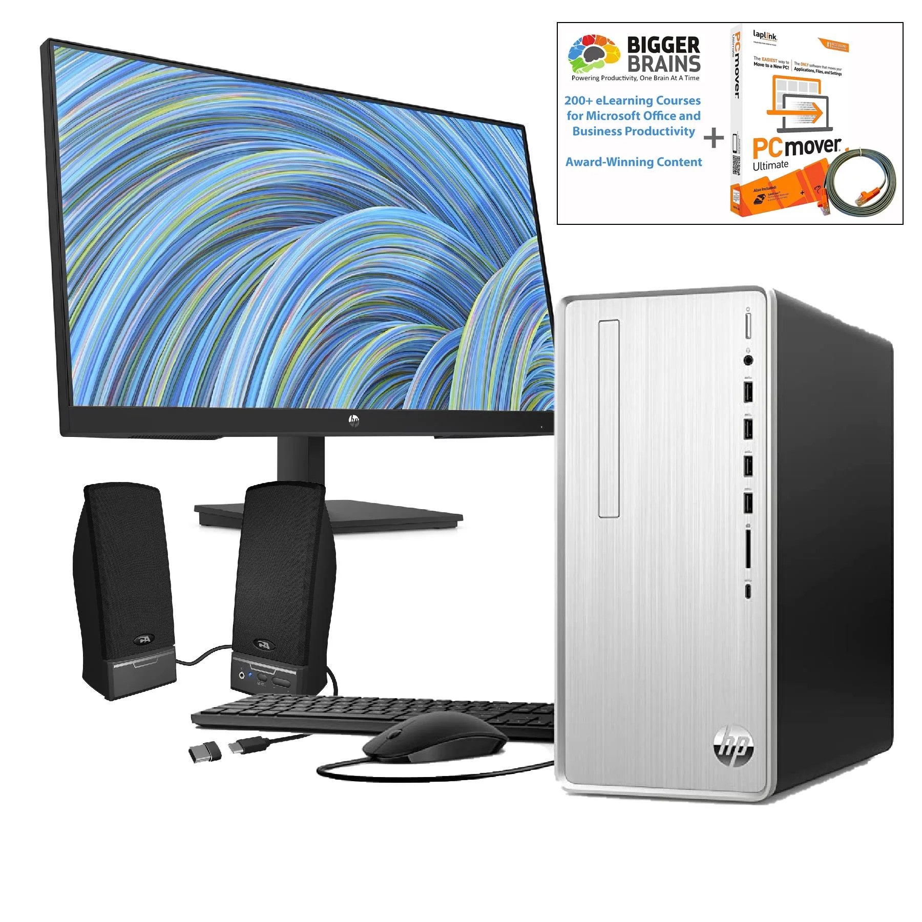 Hewlett Packard Pavilion Desktop Pc W/ 23.8" Hd Monitor And Speakers