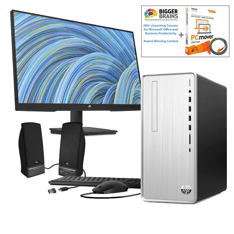Hewlett Packard Pavilion Desktop Pc W/ 23.8" Hd Monitor And Speakers
