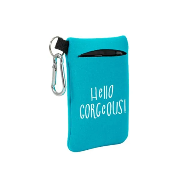 Large Neoprene Mobile Accessory Holder w/Carabiner view 4