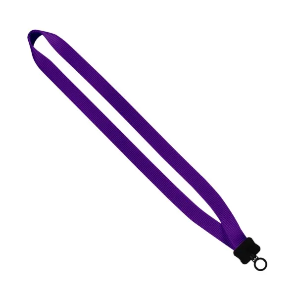 3/4" Smooth Nylon Lanyard with Plastic Clamshell & O-Ring view 2