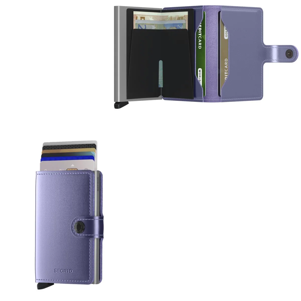 Secrid Miniwallet Metallic Finish - Lilac Purple