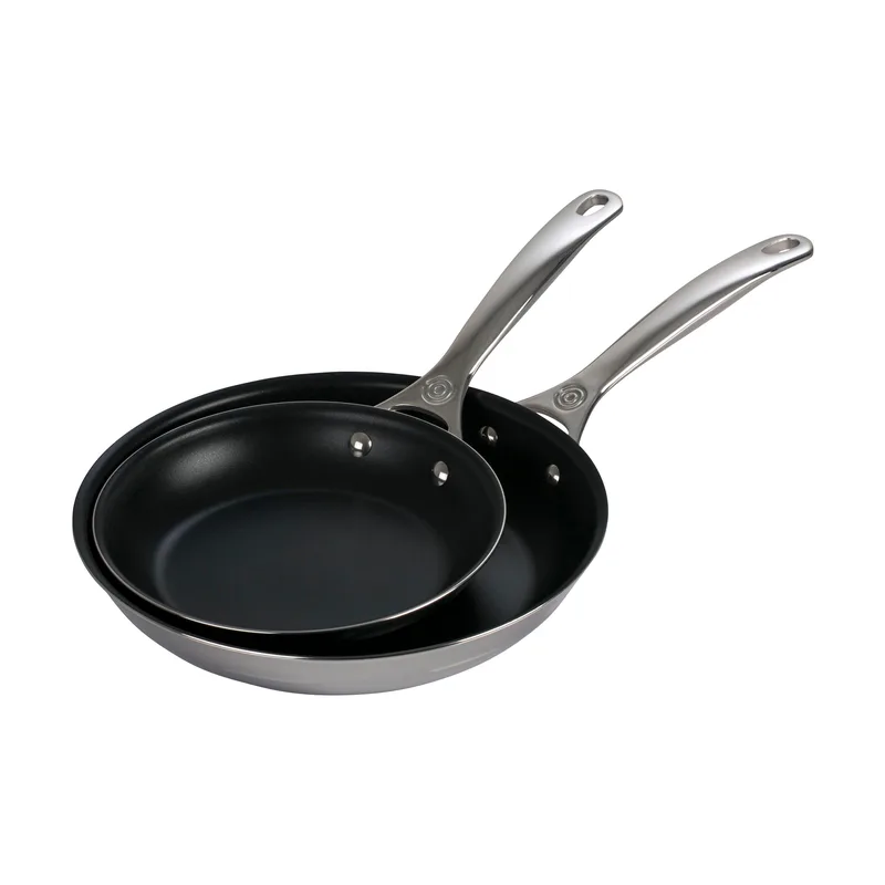 Le Creuset 2Pc Signature Stainless Steel Nonstick Fry Pan Set