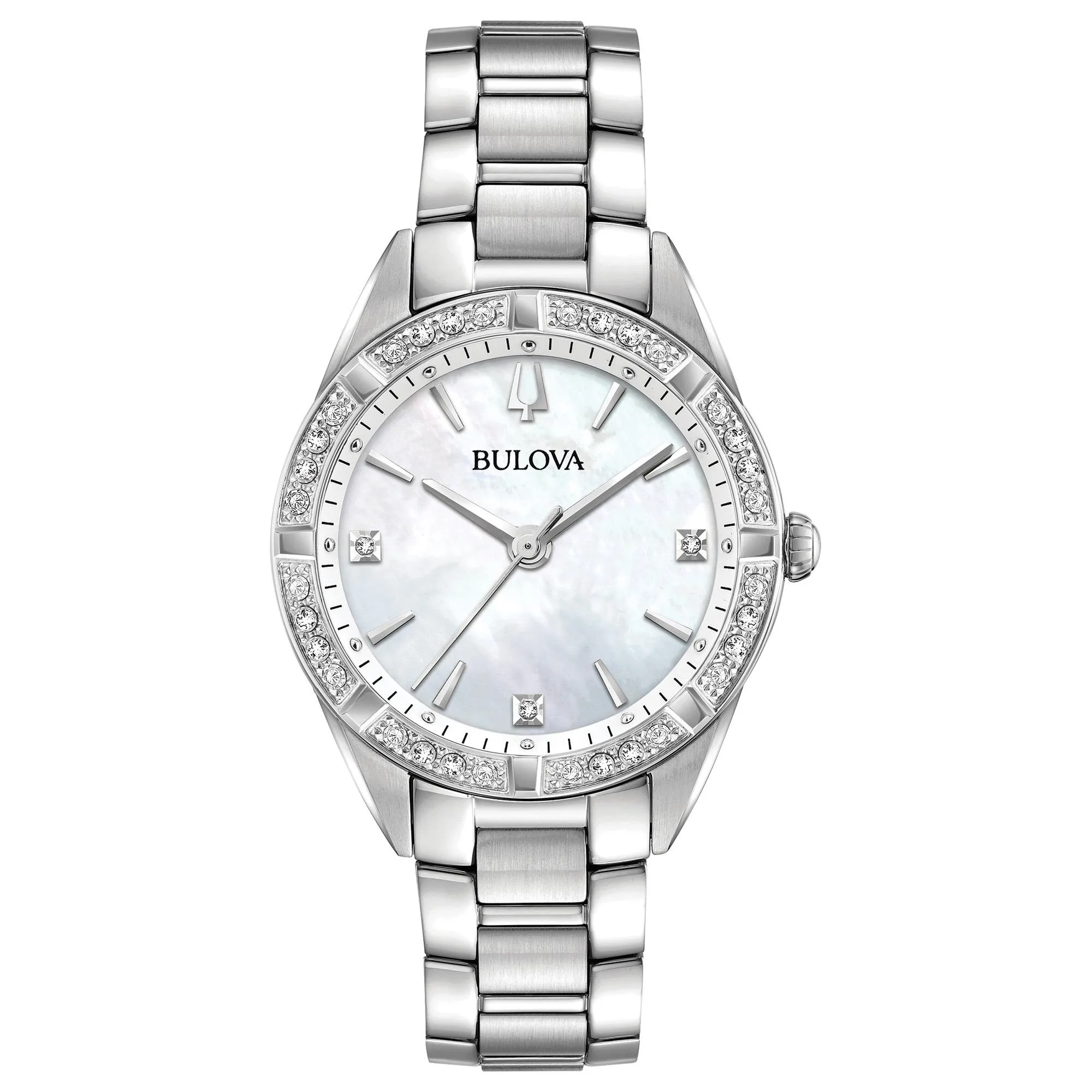 Bulova Watches Ladies' Sutton Bracelet Watch, Mop Dial & Diamond Accents