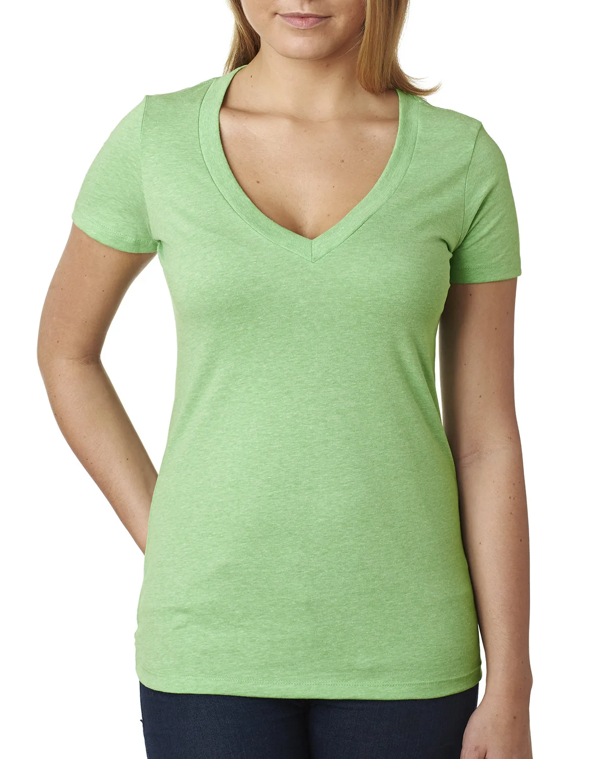 NEXT LEVEL APPAREL Ladies' CVC Deep V-Neck T-Shirt