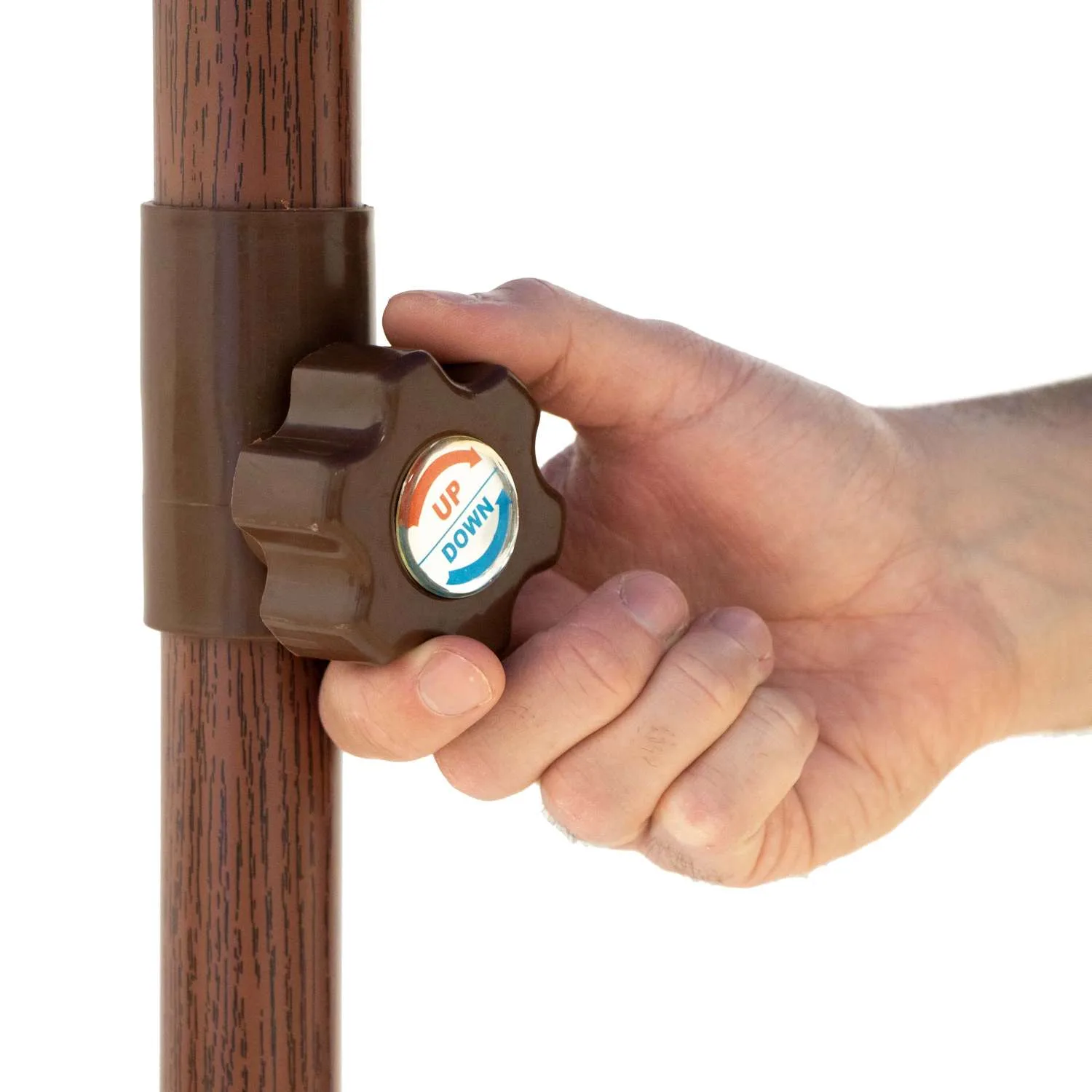 9' Wood Look Tilting Market Umbrella Kit (1 Imprint) view 4