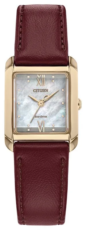 Citizen Watch Ladies' Eco-Drive Bianca Rose Gold-Tone Stainless Steel Strap Watch White Dial