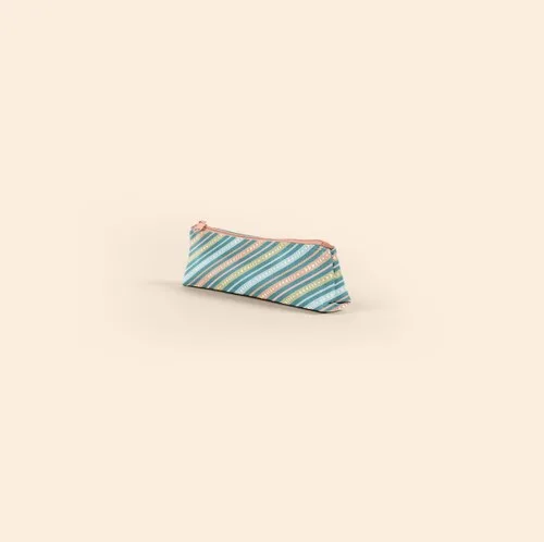 Teal Blue/Peach Pink Blank Angle