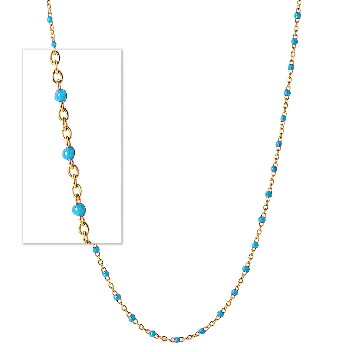 Jilco Inc Turquoise Enamel Beaded Chain