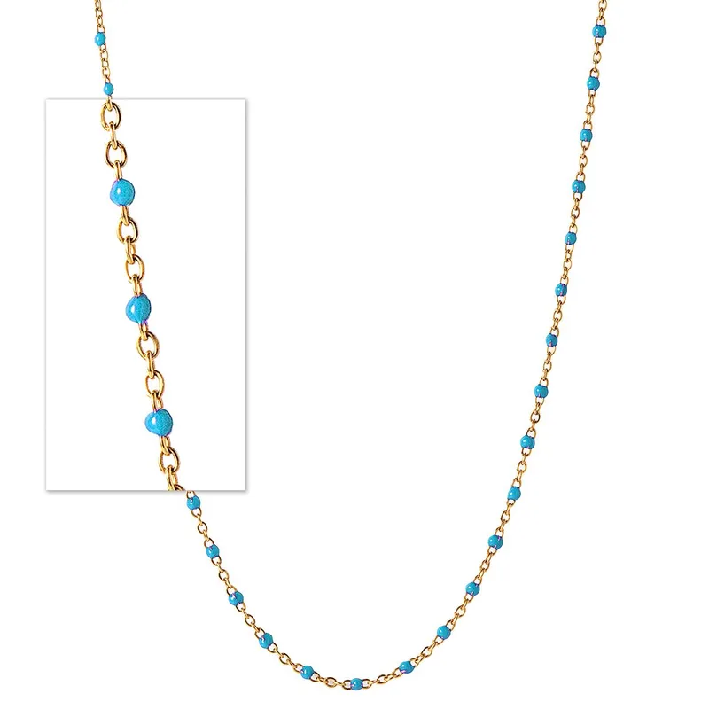 Jilco Inc Turquoise Enamel Beaded Chain