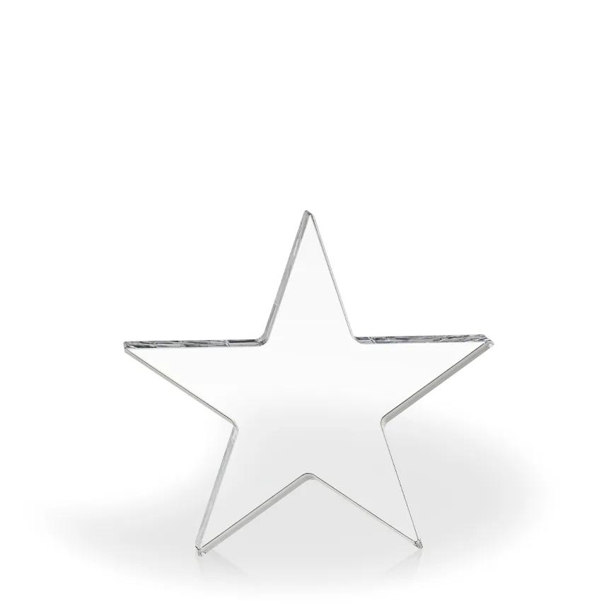 Celeste Acrylic Paperweight Award - Engraved view 2