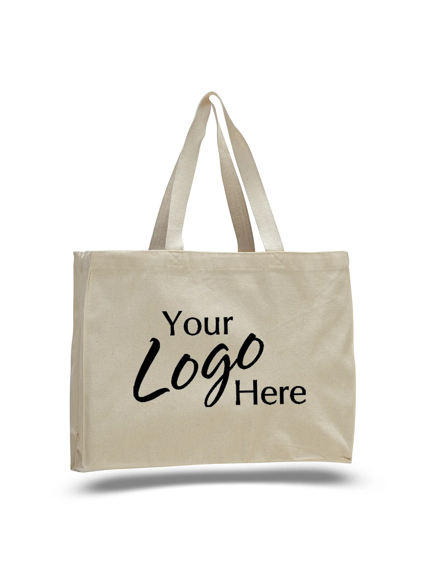 Canvas Tote Bag w/4" Gusset (15"x12"x4") view 2