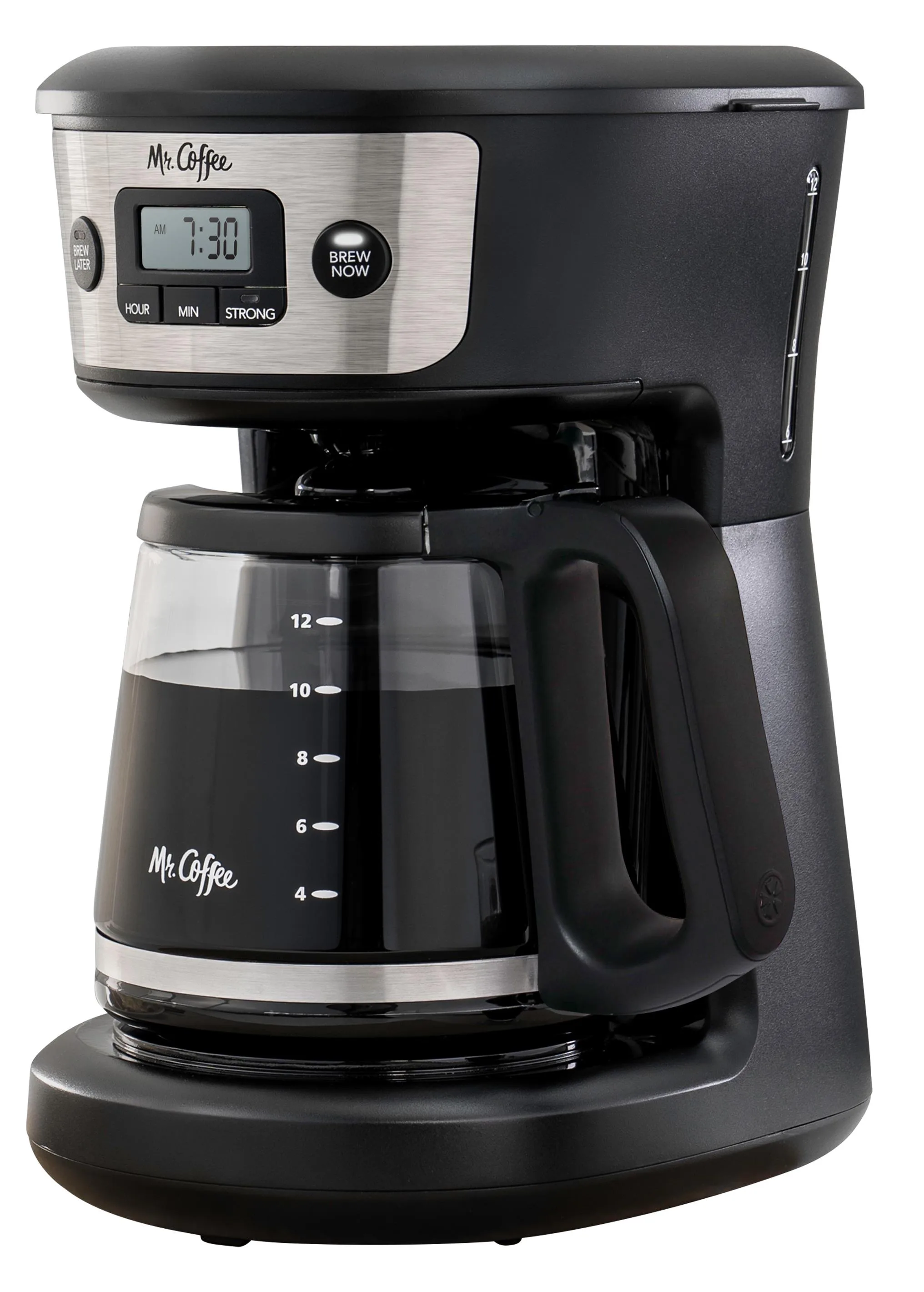 Mr. Coffee® Mr. Coffee 12-Cup Programmable Stainless Steel + Nylon Filter