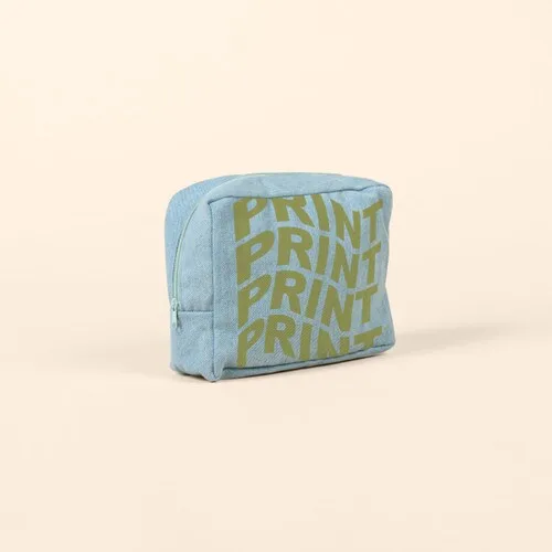 French Wash Denim Blue Logo Side
