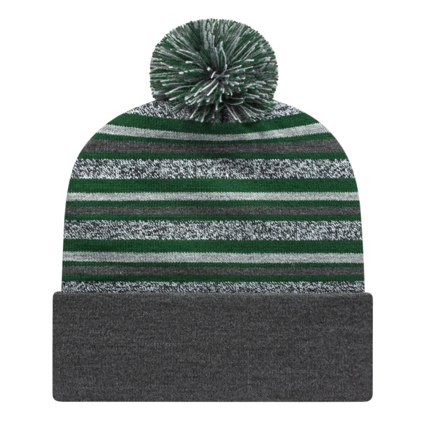 Striped Knit Cap with Cuff view 2