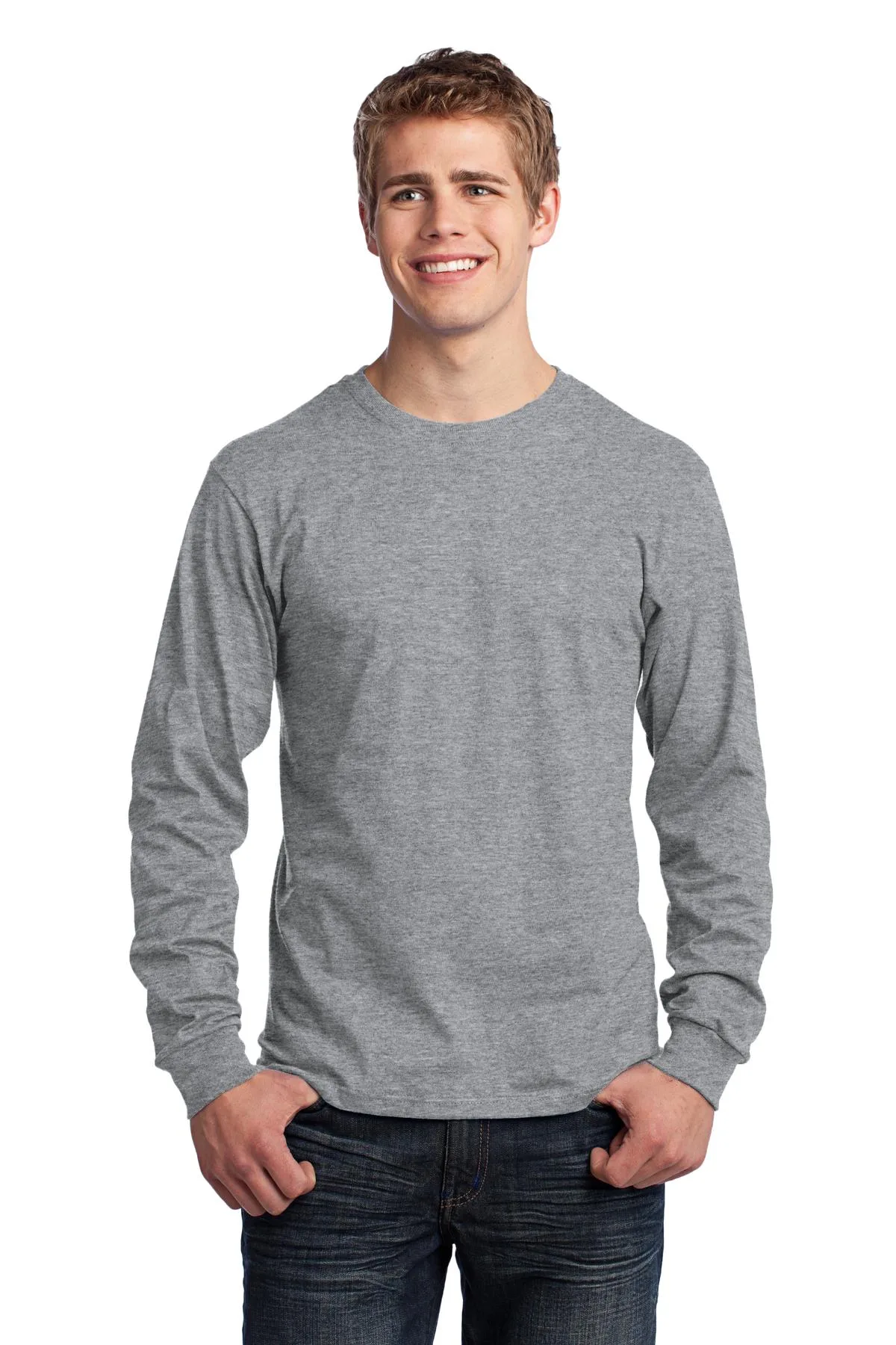 Port & Co™ Long Sleeve Core Cotton T-Shirt view 2