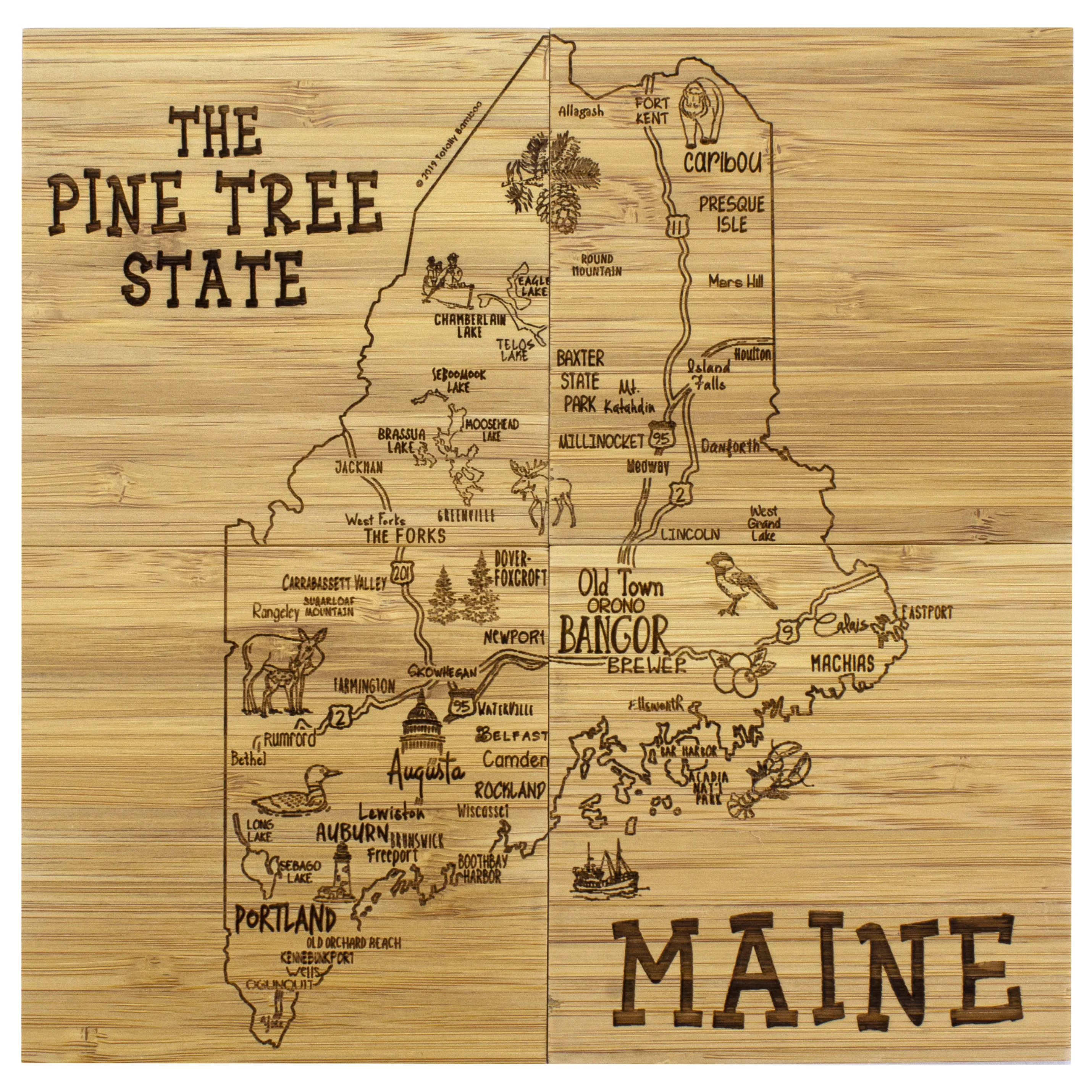 Maine Puzzle Coaster Set view 2