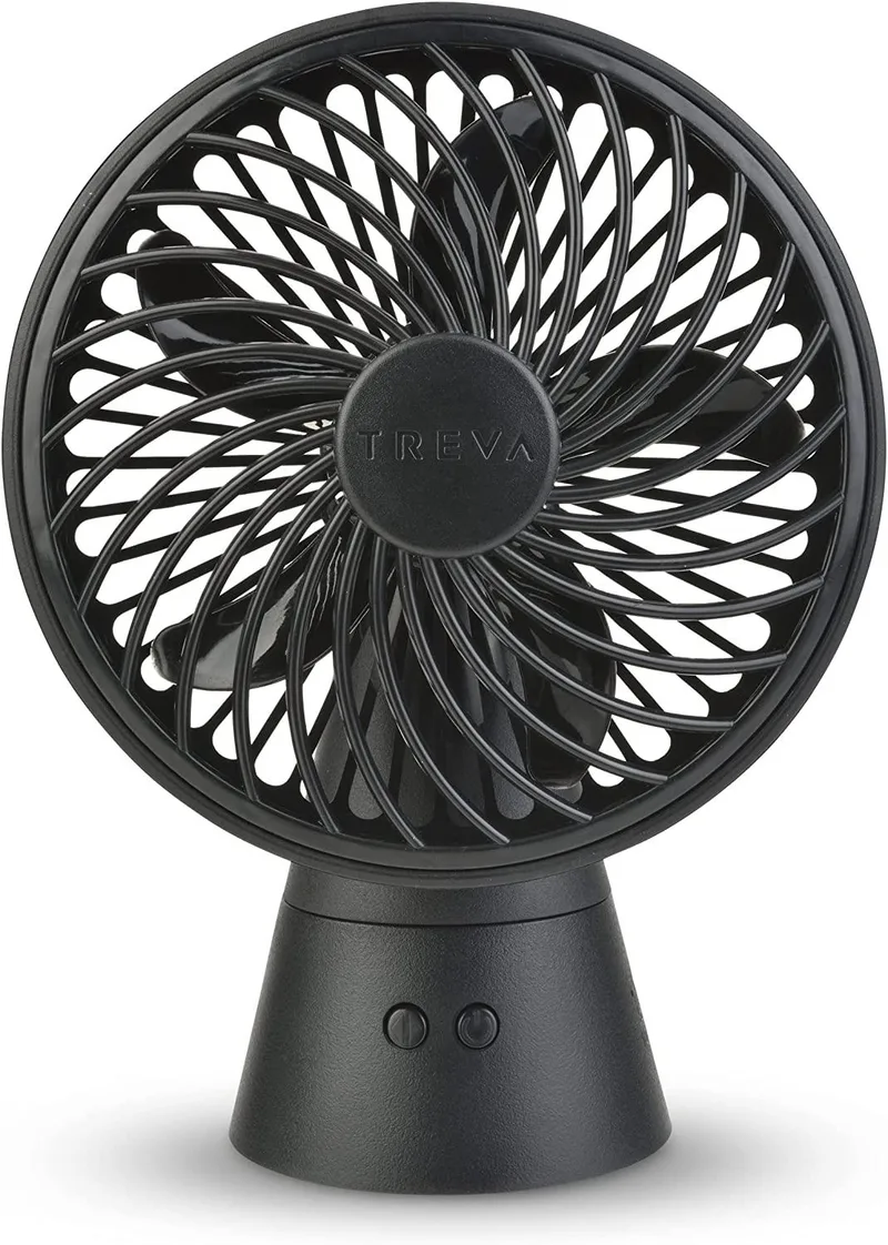 Treva 5" Rechargeable Oscillating Fan - Black