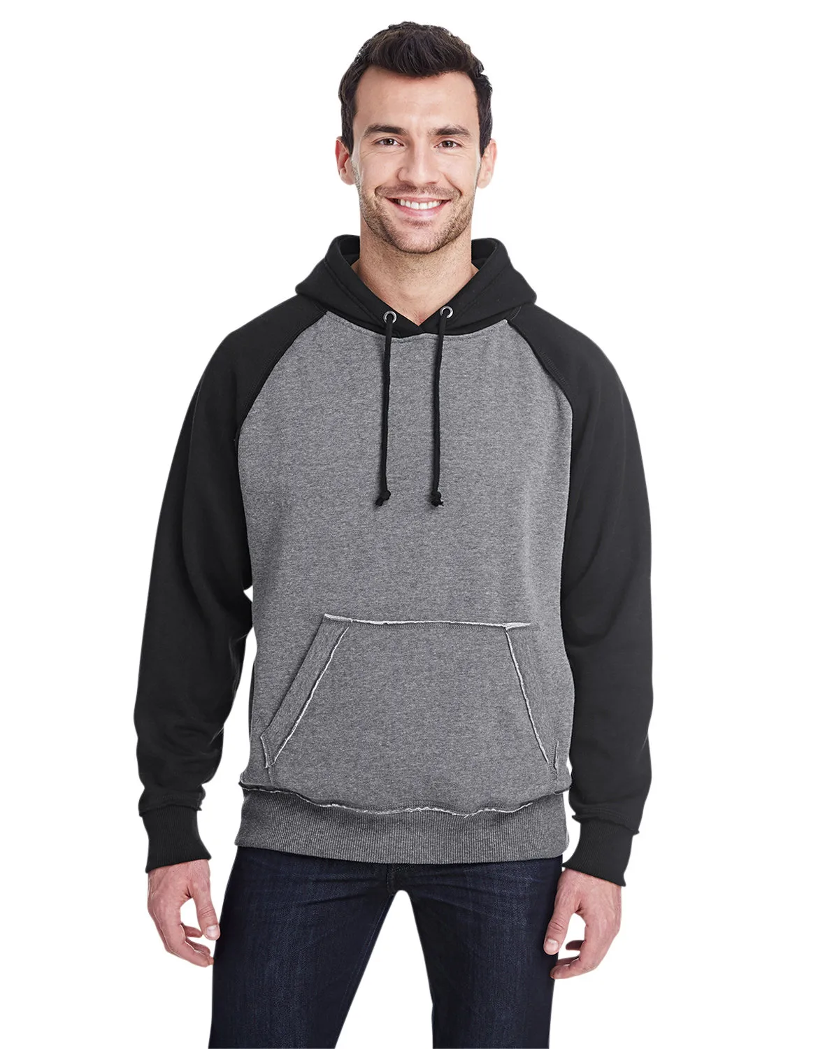 J AMERICA Adult Vintage Heather Pullover Hooded Sweatshirt view 5
