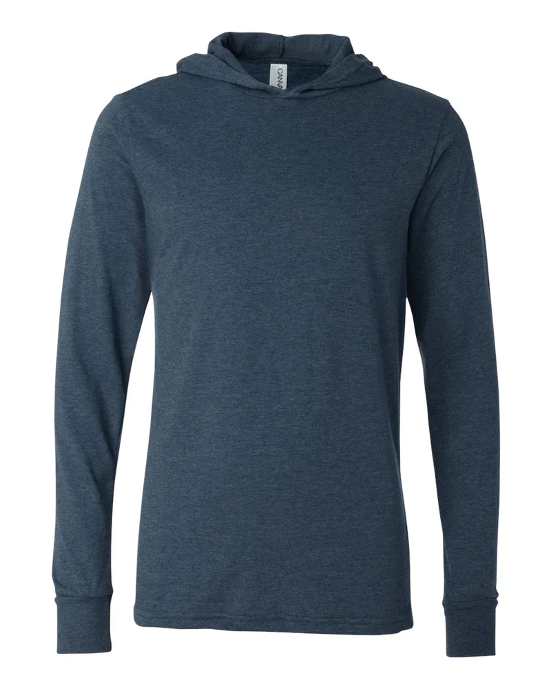 Bella+Canvas® Unisex Jersey Hooded Long Sleeve T-Shirt view 4