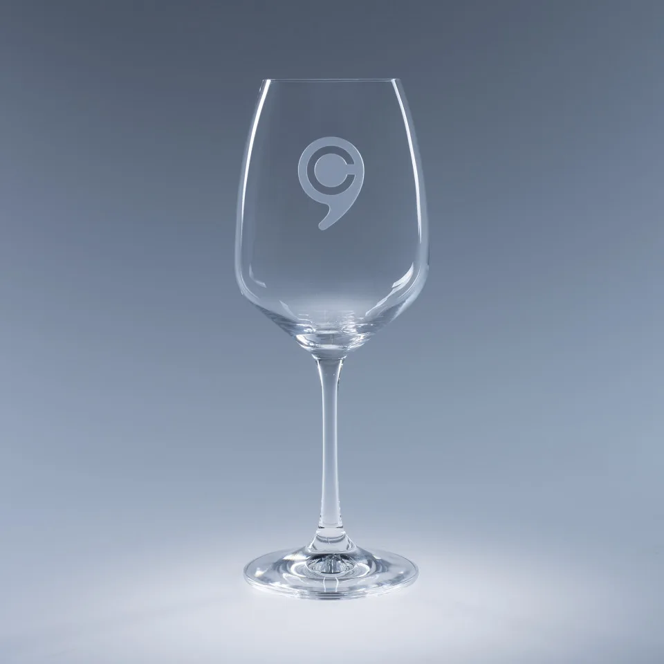 Fleur White Individually Boxed Wine Glass