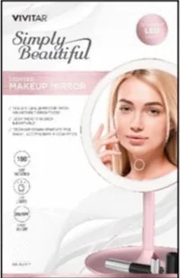 Vivitar® Lighted LED Pink Vanity Mirror