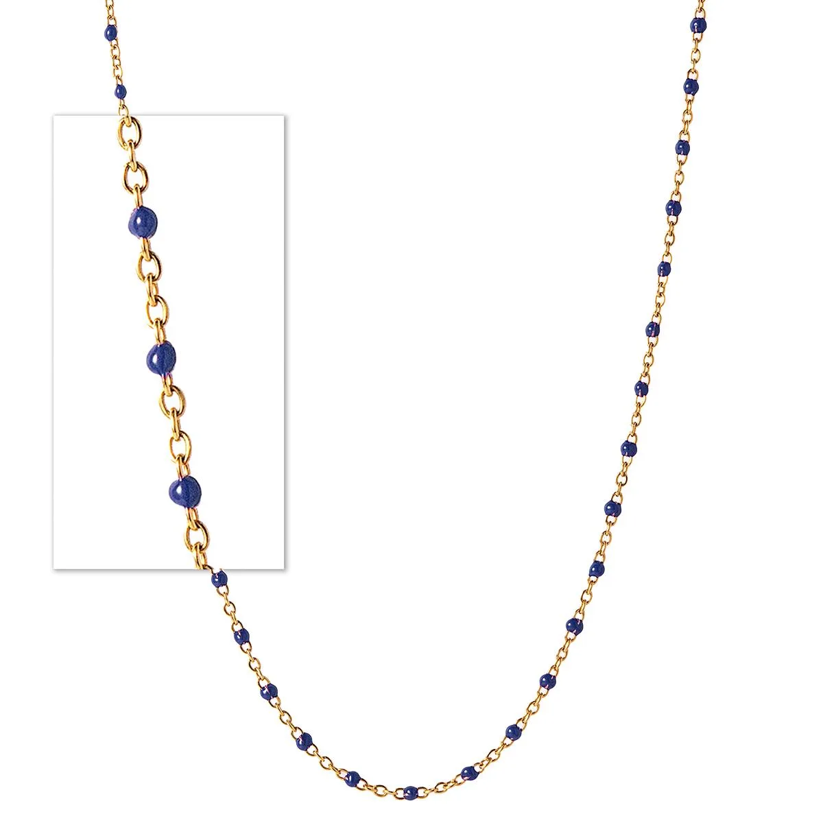 Jilco Inc Navy Blue Enamel Beaded Chain