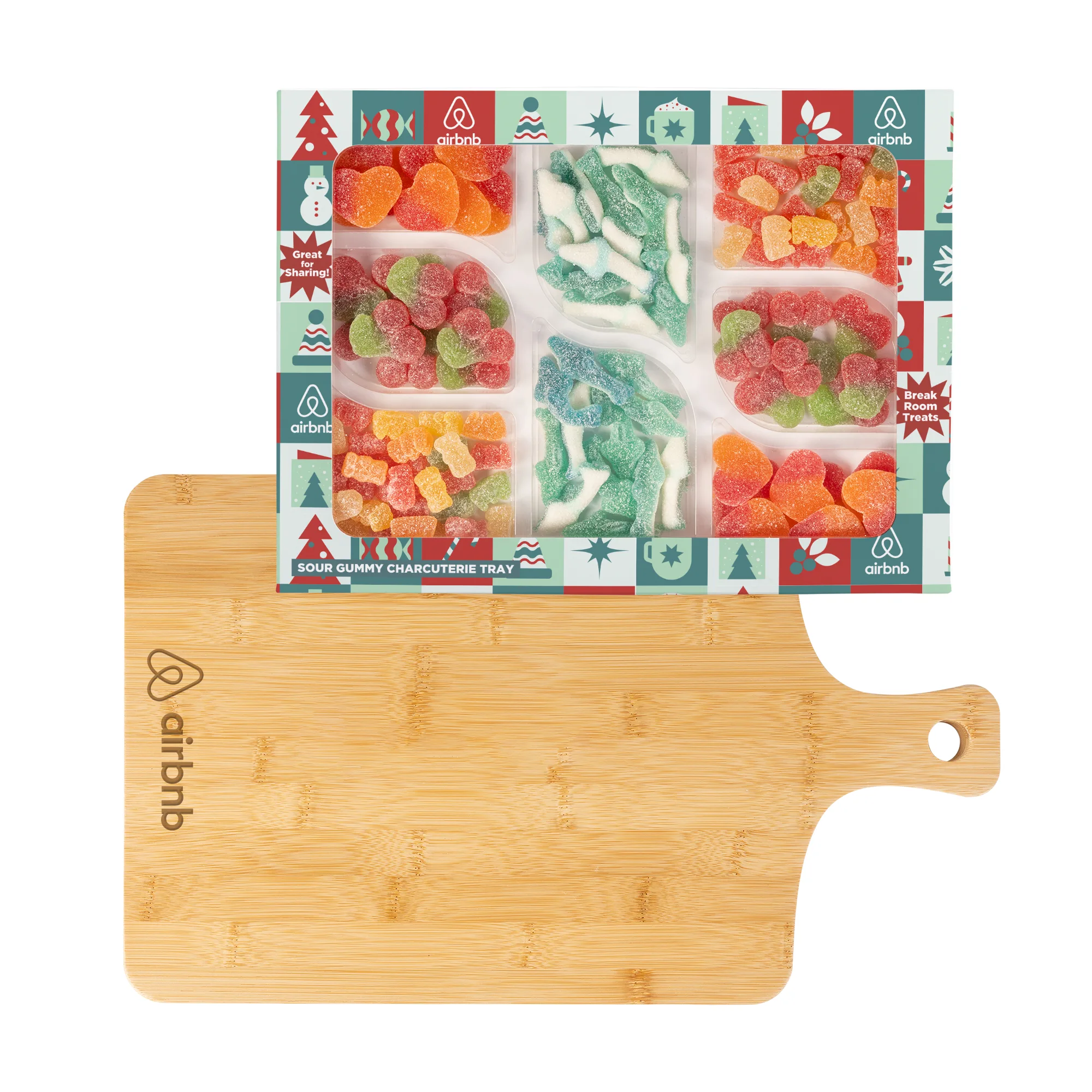 Sour Gummy Charcuterie Tray with Bamboo Board view 3