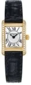 Citizen® Frederique Constant Ladies' Carree Quartz Watch w/Black Leather Strap