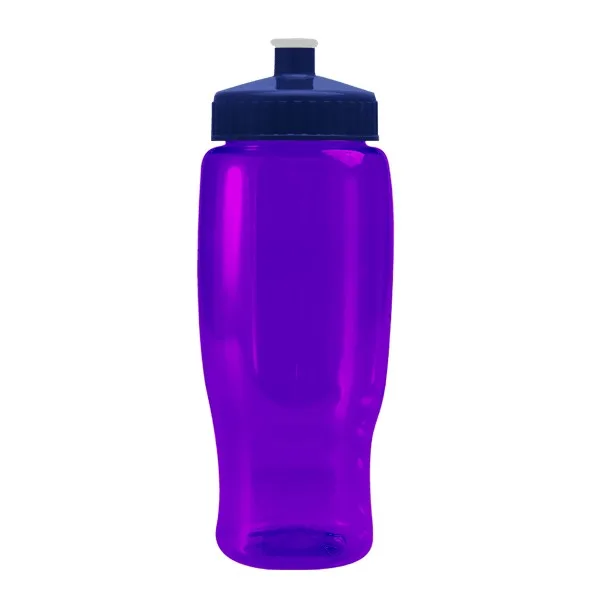 Pedal Pusher 27oz Recycled Transparent Contour Bottle w/Push-Pull Lid view 3