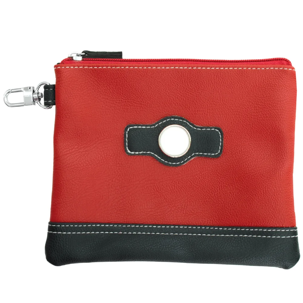 Leatherette Zippered Valuables Pouch view 2