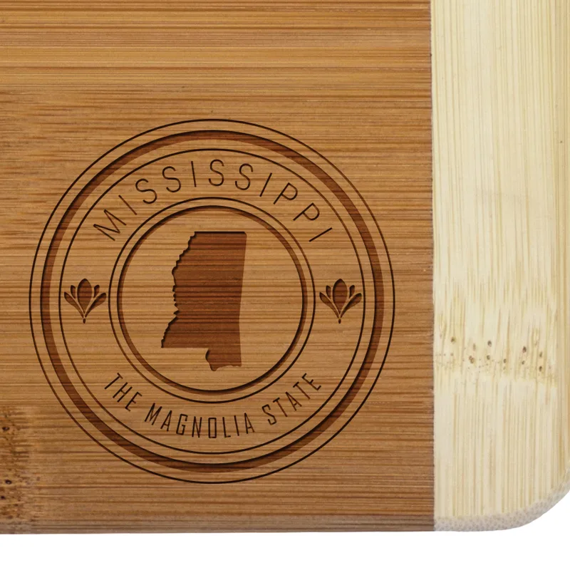 Mississippi State Stamp 2-Tone Bar Board view 2