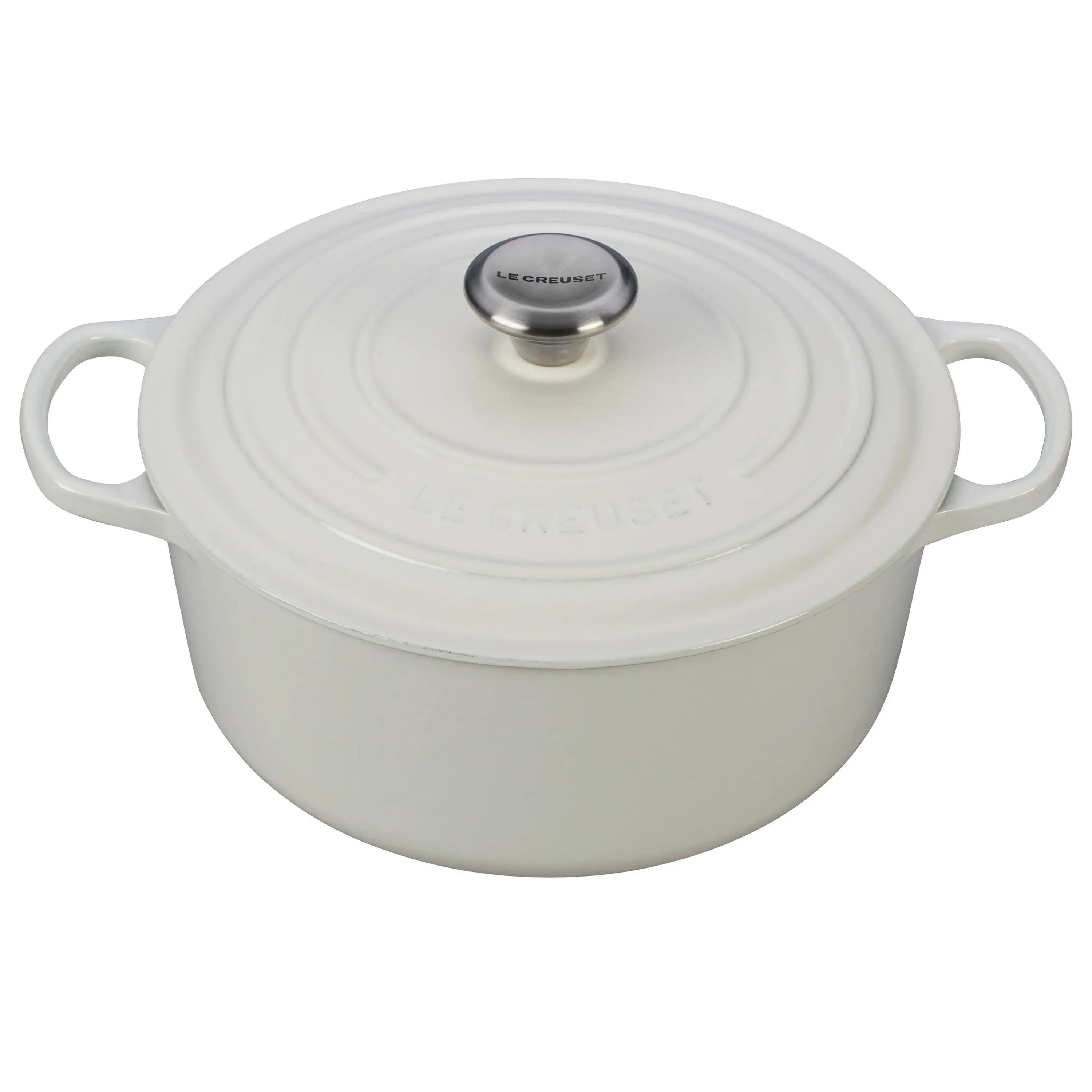 Le Creuset 5.5Qt Signature Cast Iron Round Dutch Oven White