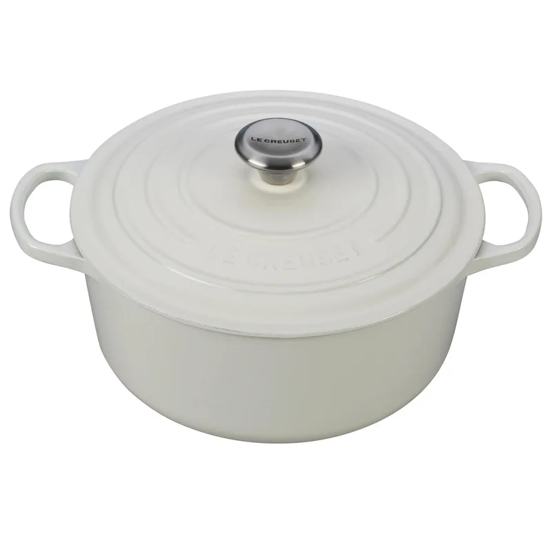 Le Creuset 5.5Qt Signature Cast Iron Round Dutch Oven White