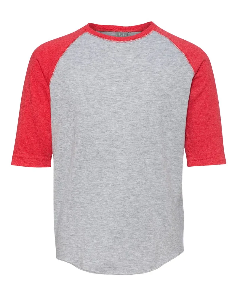 LAT Youth Baseball Fine Jersey Three-Quarter Sleeve Tee view 3