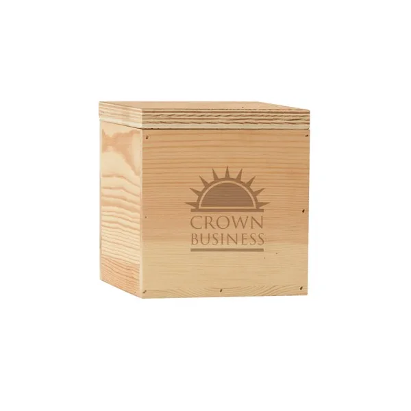 4" x 4" Small Square Wooden Box view 2