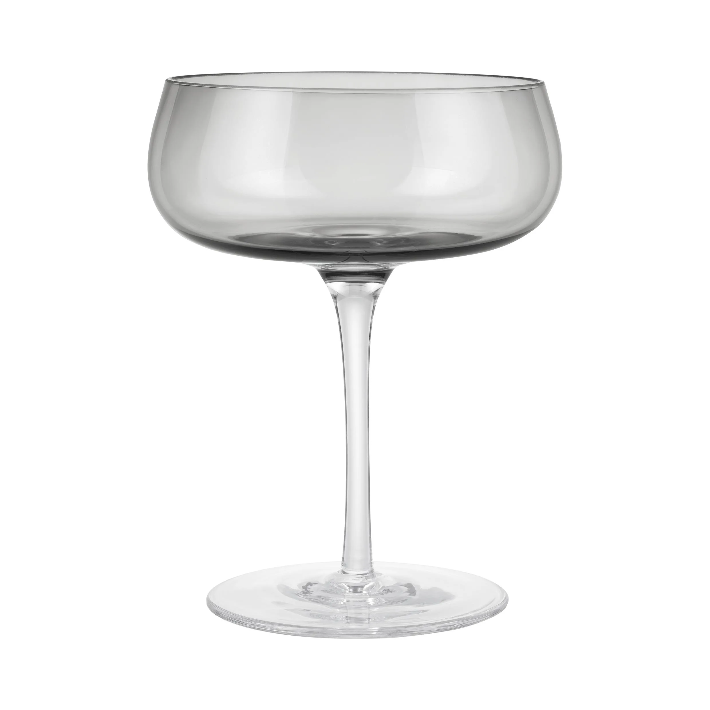 Blomus Belo Champagne Saucer Glasses - 7 Ounce - Set Of 2 - Smoke
