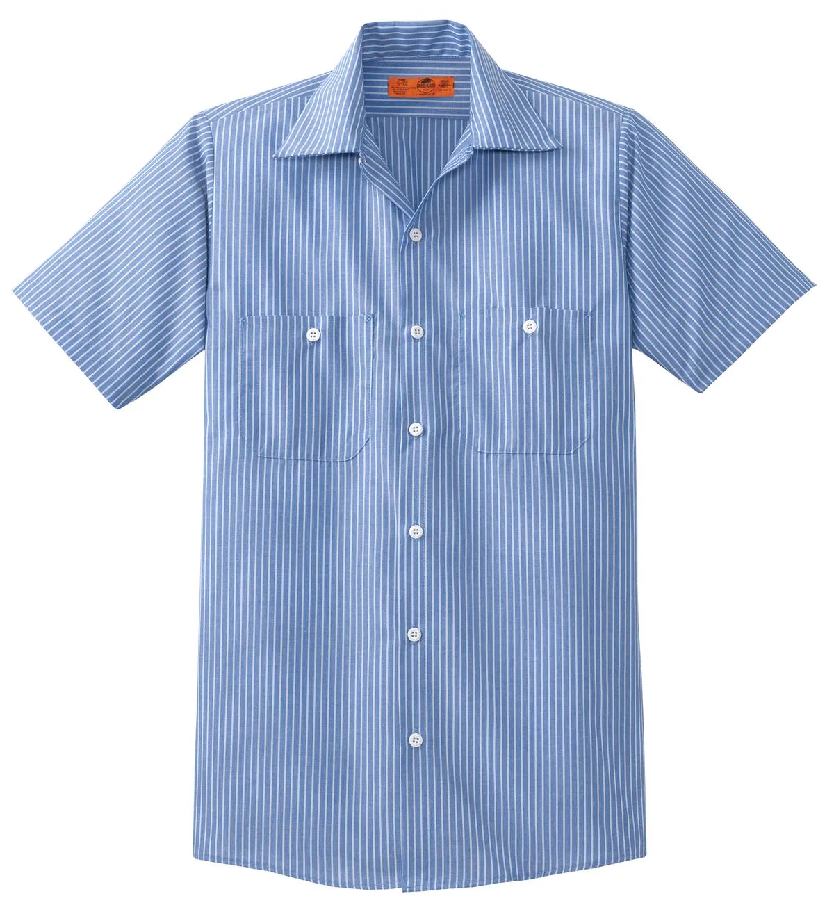 Red Kap® Short Sleeve Striped Industrial Work Shirt.