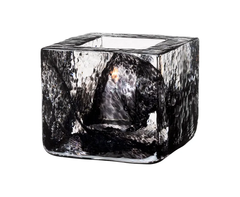 Kosta Boda Brick Votive Black