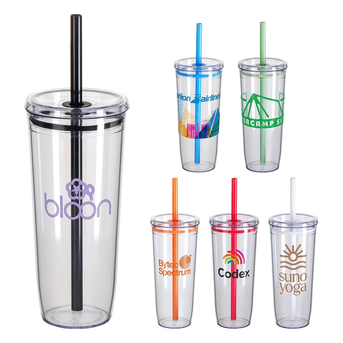 Norris 20 oz Recycled Acrylic Straw Tumbler view 3
