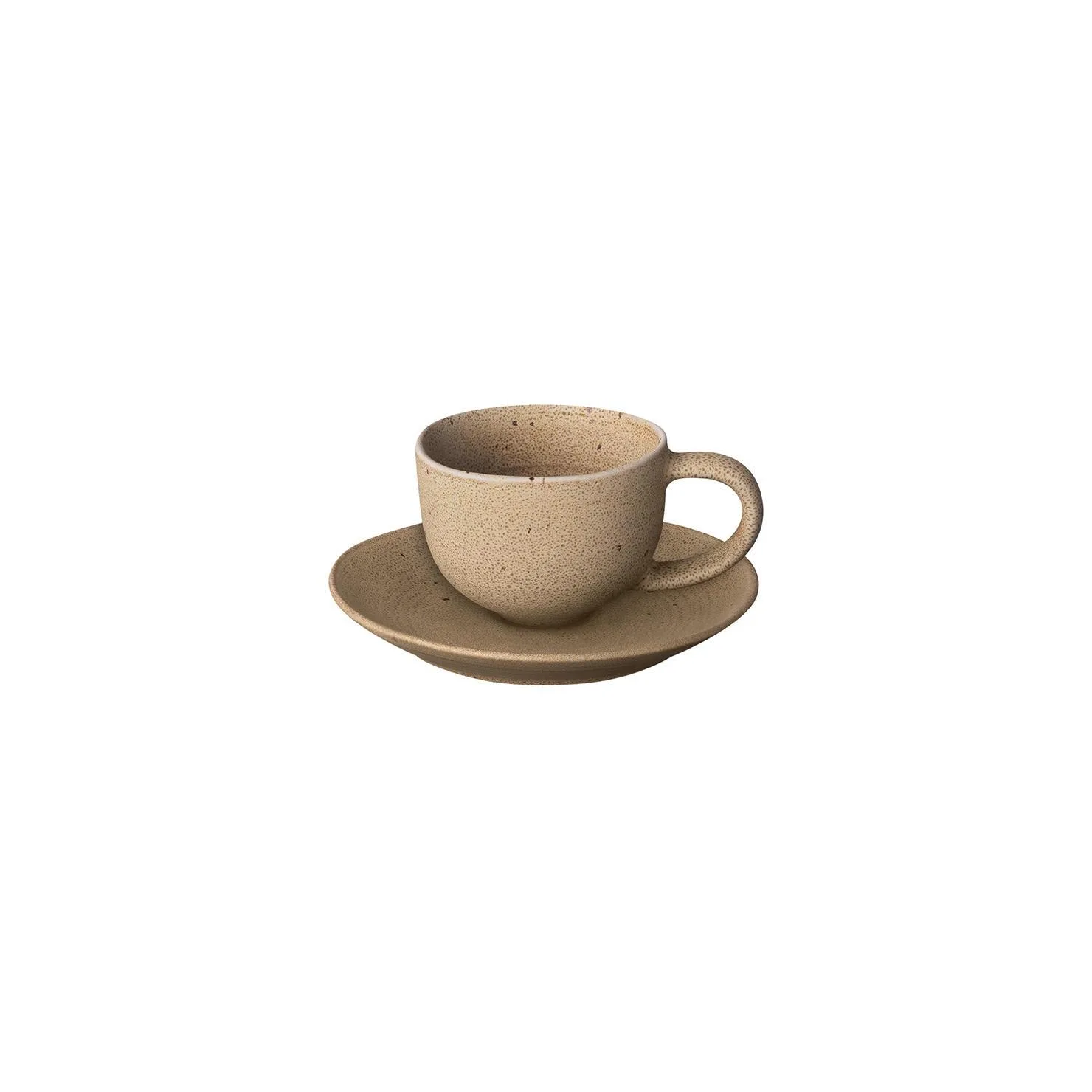 Blomus Kumi Stoneware Espresso Cups w/Saucers - Set Of 2 - Fungi