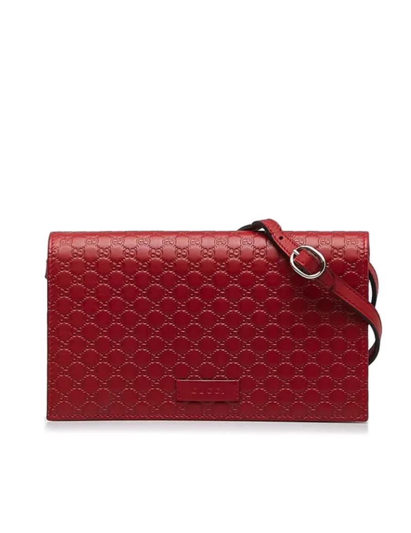 Gucci Microguccissma Wallet Crossbody Bag
