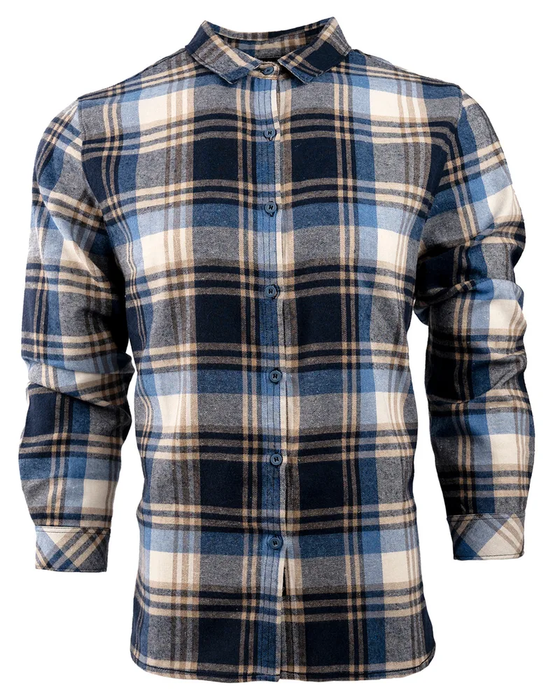 Burnside Ladies' Yarn-Dyed Long Sleeve Plaid Flannel Shirt view 2