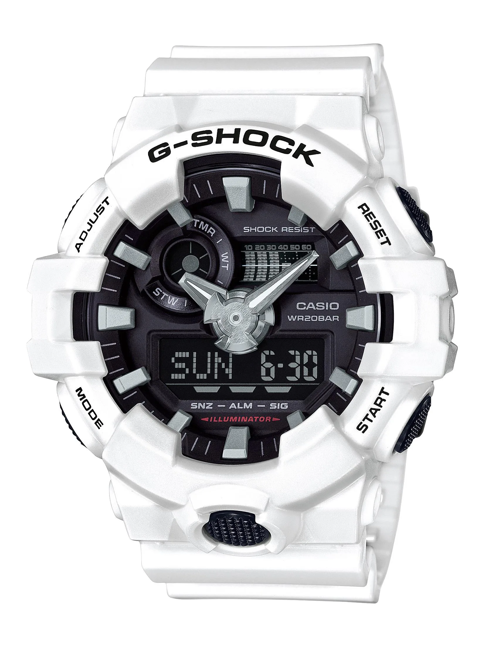 G-Shock Ana-Digi Watch White/Black