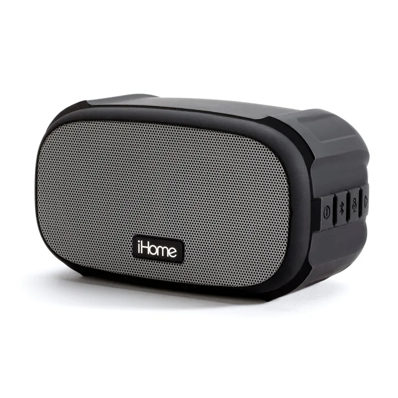 iHome Playtough X Water & Shock Resistant Bluetooth Speaker Black