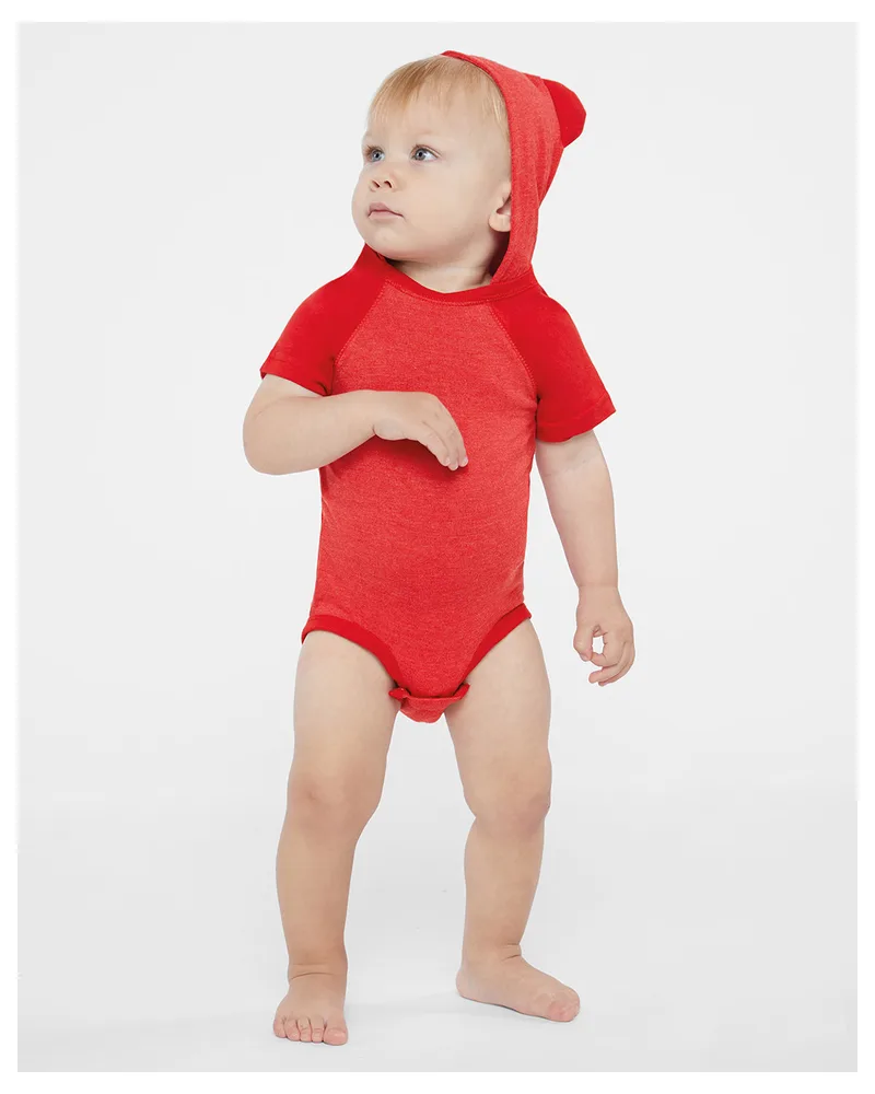 Rabbit Skins Infant Character Hooded Bodysuit with Ears view 5