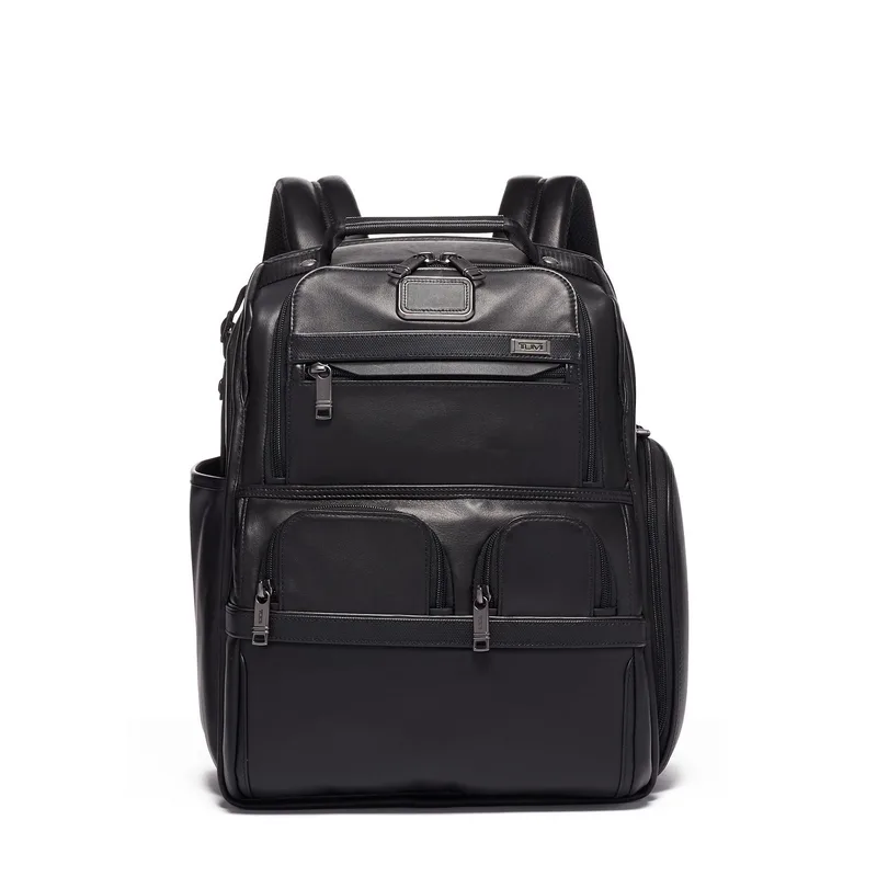 TUMI™ Alpha 3 Compact Laptop Leather Briefcase Pack®