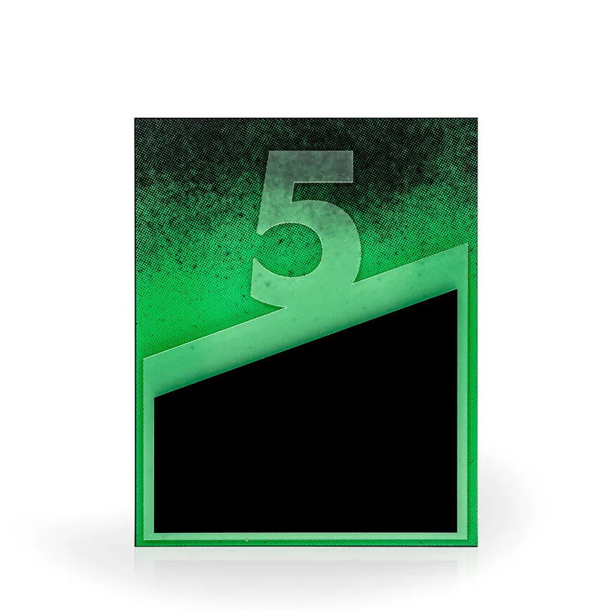 5 Year Flow Acrylic Award Plaque view 2